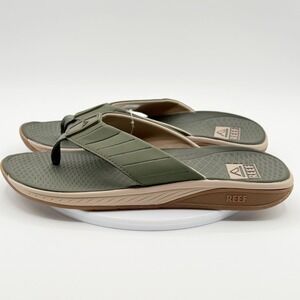 Reef The Deckhand Flip Flop Sandal Size 9 Mens Olive Gum, NEW